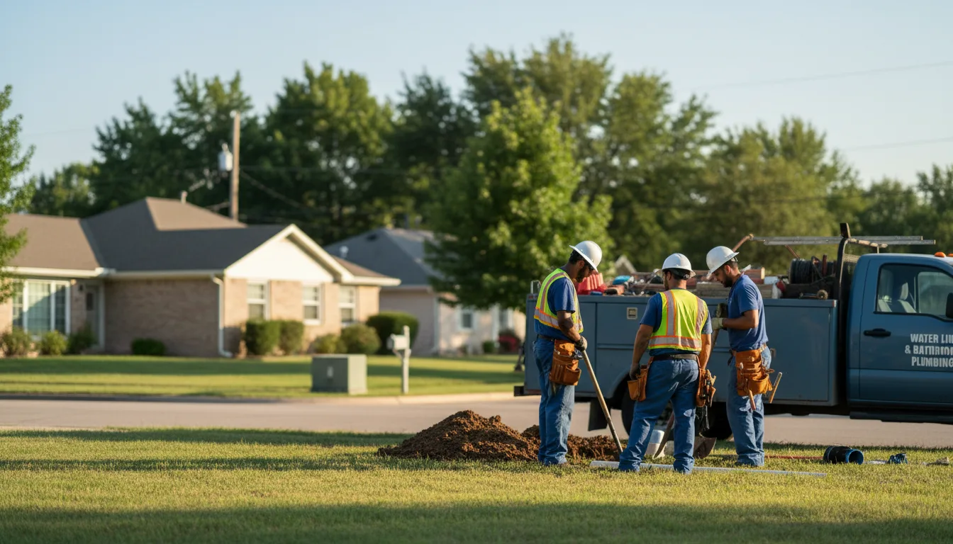 Residential water line and bathroom plumbing service in Lake City, SD